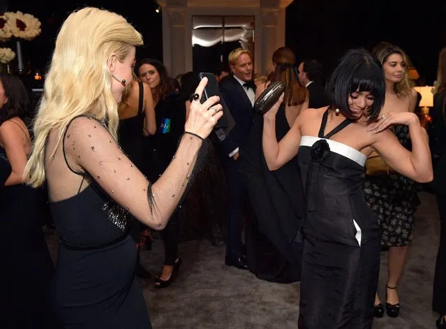 Actor/dancer Julianne Hough (L) and actor Vanessa Hudgens attend the 2018 InStyle and Warner Bros. 75th Annual Golden Globe Awards Post-Party at The Beverly Hilton Hotel on January 7, 2018 in Beverly Hills, California. (Photo by Matt Winkelmeyer/Getty Images for InStyle)