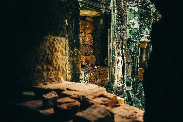 These pictures show the beautiful ruins of abandoned temples. The incredible shots, taken at temples in Angkor, Cambodia, show the striking yet haunting temples as they crumble to ruins. While they may have lost some of their former glory, the stunning temples show the beauty of the Cambodian landscape through the historic architecture. (Photo by Alex Teuscher/Caters News)