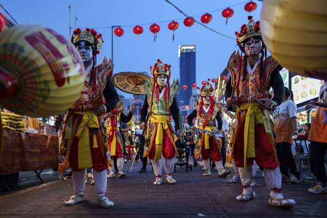 The Eight Generals performance during a parade at the Chinese Hungry Ghost Festival in Kuala Lumpur, Malaysia, Sunday, September 7, 2025. (Photo by Vincent Thian/AP Photo)