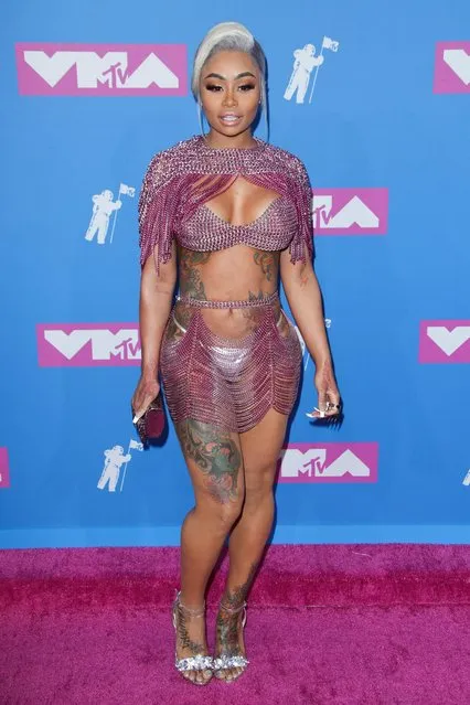 Blac Chyna arrives at the MTV Video Music Awards at Radio City Music Hall on Monday, August 20, 2018, in New York. (Photo by Matt Baron/Rex Features/Shutterstock)