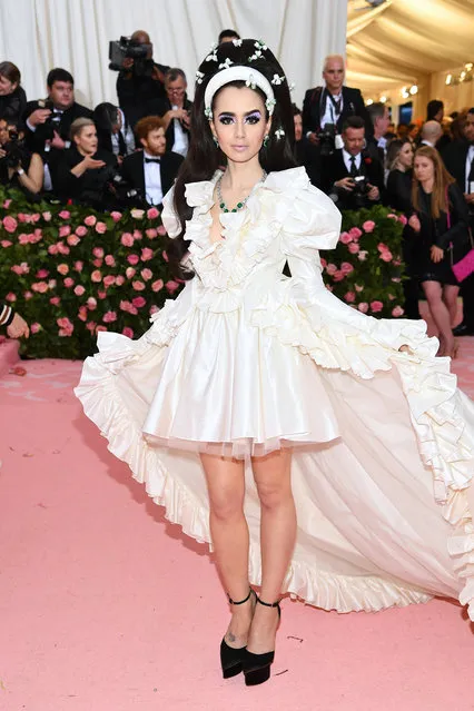 Lily Collins attends The 2019 Met Gala Celebrating Camp: Notes on Fashion at Metropolitan Museum of Art on May 06, 2019 in New York City. (Photo by Dimitrios Kambouris/Getty Images for The Met Museum/Vogue)