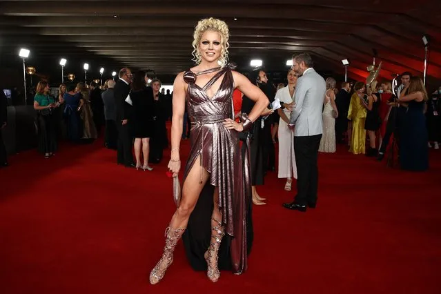 Australian drag queen Courtney Act arrives ahead of the 2021 AACTA Awards Presented by Foxtel Group at the Sydney Opera House on December 08, 2021 in Sydney, Australia. (Photo by Lisa Maree Williams/Getty Images for AFI)