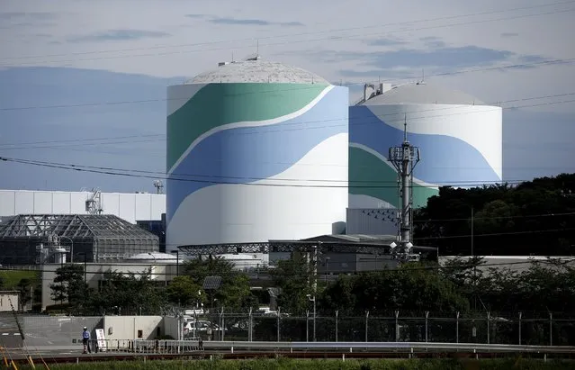 No.1 (L) and No.2 reactor buildings are seen at Kyushu Electric Power's Sendai nuclear power station in Satsumasendai, Kagoshima prefecture, Japan, July 8, 2015. (Photo by Issei Kato/Reuters)
