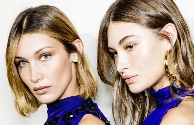 Bella Hadid (L) and Grace Elizabeth pose during backstage for Alberta Ferretti fashion show during the Milan Fashion Week Spring/Summer 2020 on September 18, 2019 in Milan, Italy. (Photo by Rosdiana Ciaravolo/Getty Images)