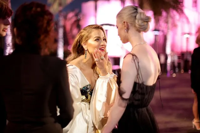 British singer-songwriter Rita Ora and Actress Anya Taylor-Joy attends the 2022 Vanity Fair Oscar Party hosted by Radhika Jones at Wallis Annenberg Center for the Performing Arts on March 27, 2022 in Beverly Hills, California. (Photo by Matt Winkelmeyer/VF22/WireImage for Vanity Fair)