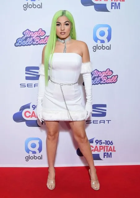 Mabel during the media run on day two of Capital's Jingle Bell Ball with Seat at London's O2 Arena on December 8, 2019. (Photo by Ian West/PA Images via Getty Images)