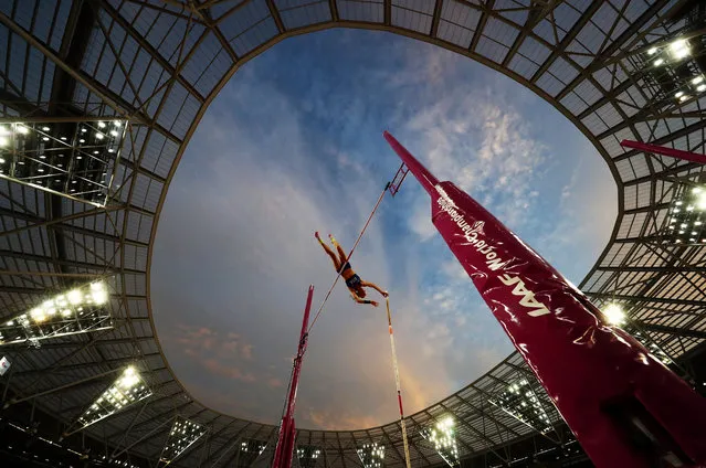 Sandi Morris of The United States competes in the Women's Pole Vault during day one of the 16th IAAF World Athletics Championships London 2017 at The London Stadium on August 4, 2017 in London, United Kingdom. (Photo by Michael Steele/Getty Images)
