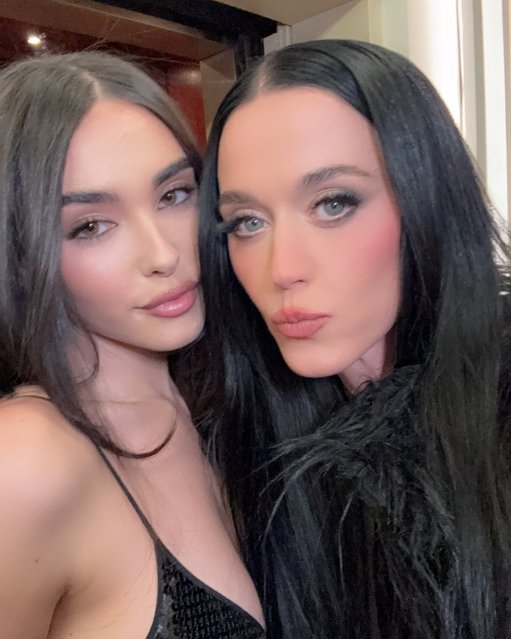 American singers Madison Beer and Katy Perry unite for a selfie at Jingle Ball in NYC in the second decade of December 2024. (Photo by katyperry/Instagram)
