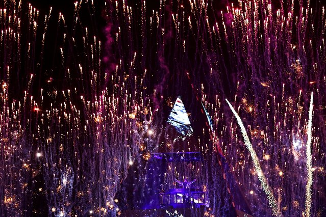 DJ Alok performs during the celebrations of the 64th anniversary of Brasilia, at the Esplanade of Ministries in Brasilia, Brazil, on April 21, 2024. (Photo by Ueslei Marcelino/Reuters)