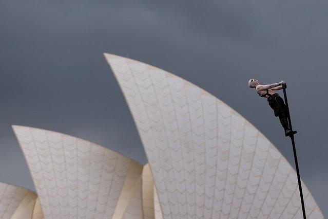 People in character take part in the media call for “Furiosa: A Mad Max Saga” at the Overseas Passenger Terminal, Circular Quay on May 01, 2024 in Sydney, Australia. (Photo by Brendon Thorne/Getty Images)