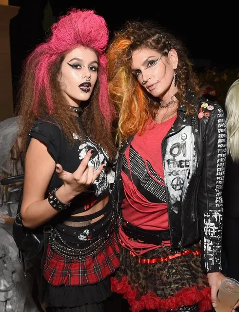 Kaia Jordan Gerber and model Cindy Crawford attend the Casamigos Halloween Party at a private residence on October 28, 2016 in Beverly Hills, California. (Photo by Michael Kovac/Getty Images for Casamigos Tequila)