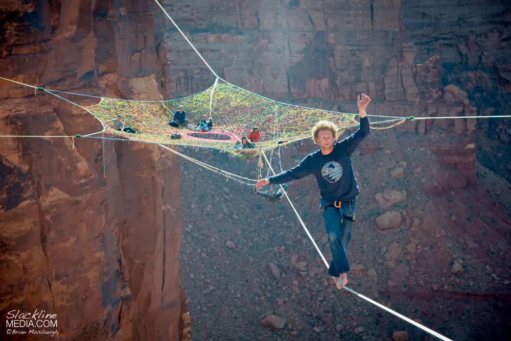 Stupefying Hand-Knitted Hammock is Suspended