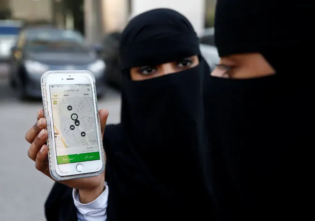 A Saudi woman shows the Careem app on her mobile phone in Riyadh, Saudi Arabia, January 2, 2017. (Photo by Faisal Al Nasser/Reuters)