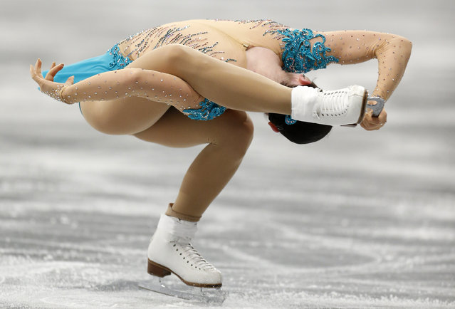 Luxembourg's Fleur Maxwell performs during her Ladies short program at the European Figure Skating Championships in Budapest, Hungary, Wednesday, January 15, 2014. (Photo by Darko Bandic/AP Photo)