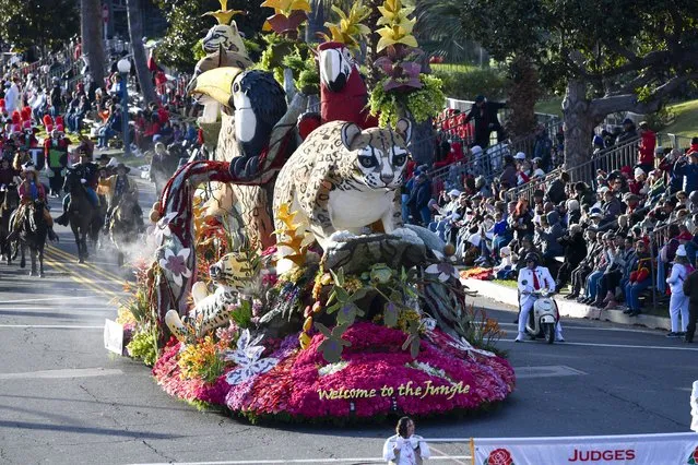 Western Asset's “Welcome to the Jungle” float in the 134th Rose Parade Presented by Honda on January 02, 2023 in Pasadena, California. (Photo by Jerod Harris/Getty Images)