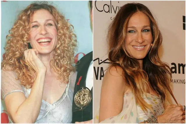 Sarah Jessica Parker in 1995 and today. (Photo by Getty Images)