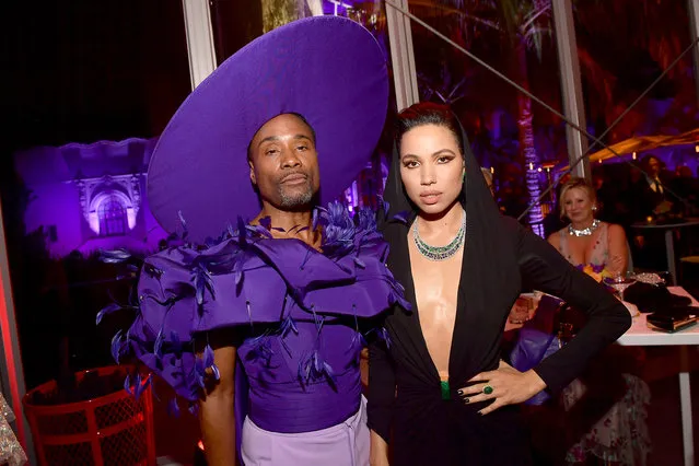 Billy Porter and Jurnee Smollett-Bell attend the 2020 Vanity Fair Oscar Party hosted by Radhika Jones at Wallis Annenberg Center for the Performing Arts on February 09, 2020 in Beverly Hills, California. (Photo by Matt Winkelmeyer/VF20/WireImage)