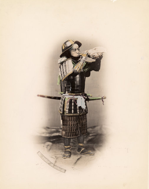 A Samurai warrior in armour, 1867. (Photo by Hulton Archive)