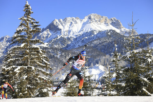 Franziska Preuss of Germany competes during the Women's Sprint of the IBU World Cup Biathlon Hochfilzen on December 13, 2024 in Hochfilzen, Austria. (Photo by Christian Manzoni/NordicFocus/Getty Images)