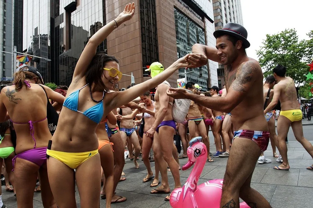 Sydneysiders Strut The Streets In Swimwear For AIME