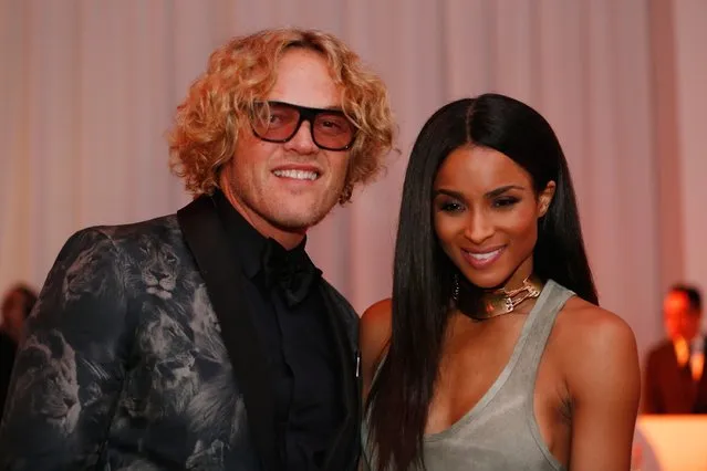 Ciara and Peter Dundas are seen at amfAR Milano 2015 at La Permanente on September 26, 2015 in Milan, Italy.  (Photo by Tristan Fewings/Getty Images for amfAR)