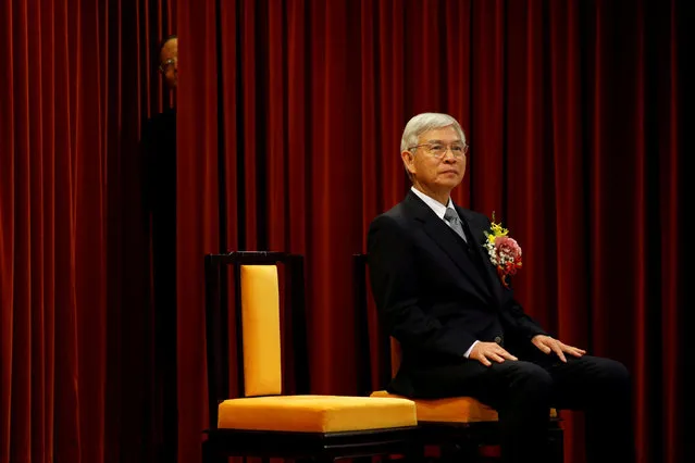 New Central Bank Governor Yang Chin-long attends the inauguration ceremony in Taipei, Taiwan February 26, 2018. (Photo by Tyrone Siu/Reuters)