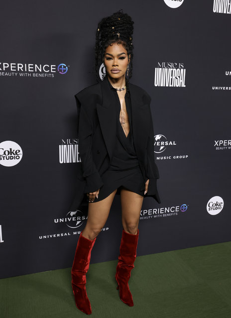 American singer Teyana Taylor attends Universal Music Group's 2023 GRAMMYS after party celebration at Milk Studios Los Angeles on February 05, 2023 in Los Angeles, California. (Photo by Rodin Eckenroth/Getty Images)