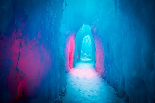 The magical ice castle. (Photo by Sam Scholes/Caters News)