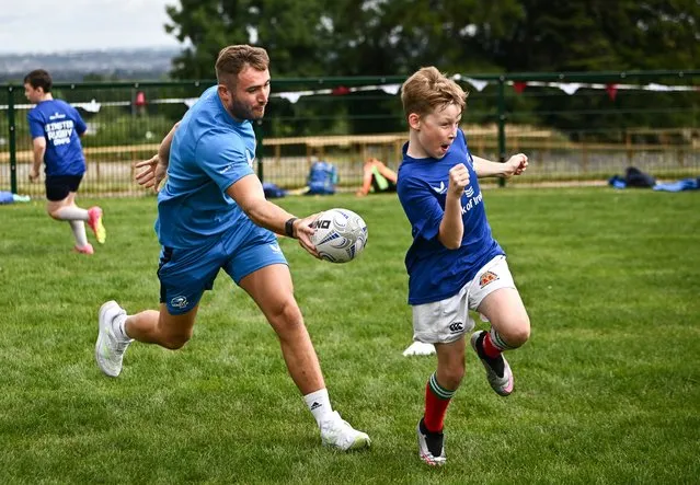 People take part in the Bank of Ireland Leinster Rugby Summer Camp at Stillorgan-Rathfarnham RFC in Dublin, Ireland on July 5, 2023. (Photo by Harry Murphy/Sportsfile)