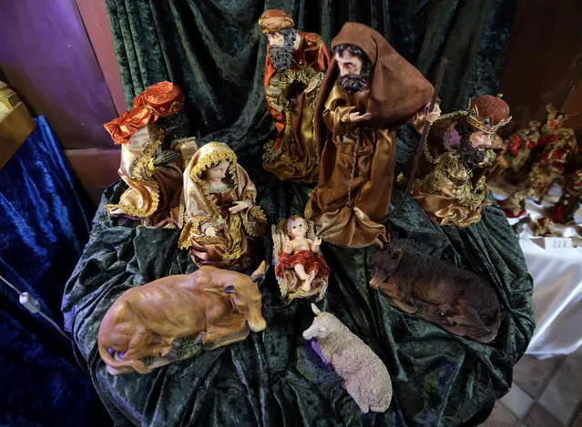 A Nativity scene is seen in Saint Pierre chapel in  the medieval mountain village of Luceram as part of Christmas holiday season, France, December 15, 2016. (Photo by Eric Gaillard/Reuters)