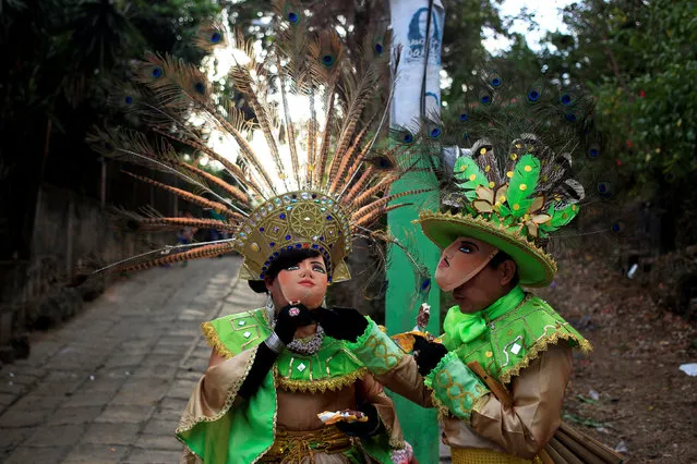 Masked dancers take part in a celebration honouring the Virgin of Candelaria in Diriomo, Nicaragua, February 1,2017. (Photo by Oswaldo Rivas/Reuters)