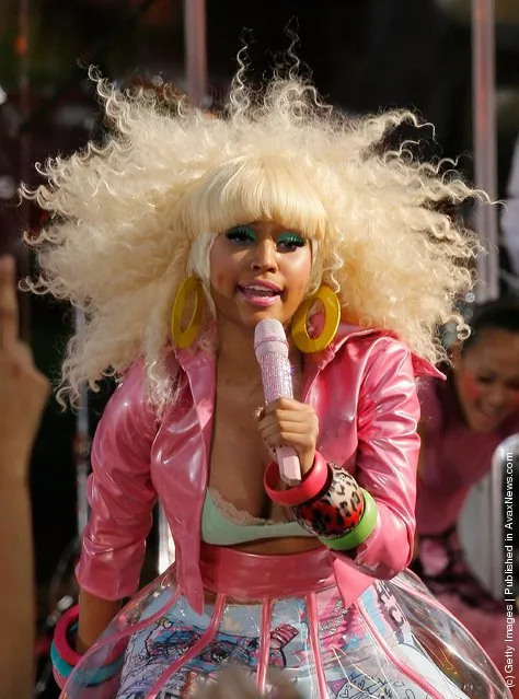 Singer-rapper Nicki Minaj performs on ABC's Good Morning America at Rumsey Playfield, Central Park