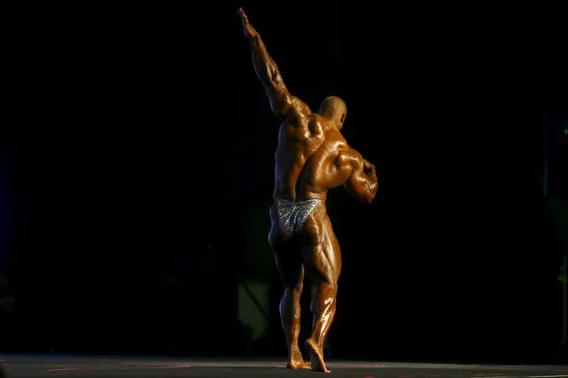 U.S bodybuilder Juan Morel poses during the Arnold Classic Brazil 2015 in Rio de Janeiro, May 30, 2015. REUTERS/Ricardo Moraes