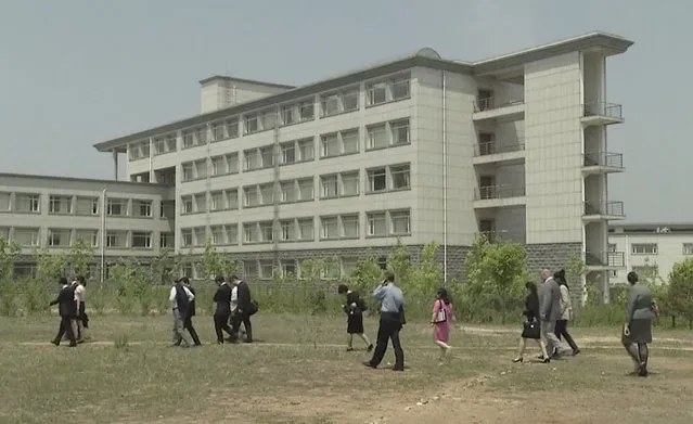 This image made from May 21, 2014, video shows a building at the Pyongyang University of Science and Technology. North Korea confirmed on Wednesday, May 3, 2017, the detention of American citizen Kim Sang Dok, who was referred to as  Kim Sang-duk when Pyongyang University of Science and Technology, where he was teaching accounting, previously announced his detention. Kim's English name is Tony Kim. (Photo by AP Photo)