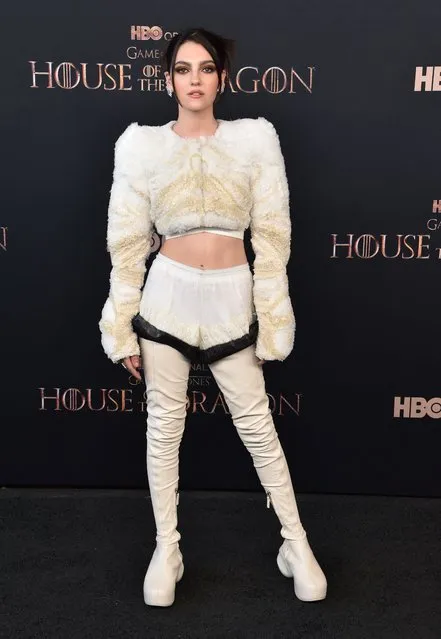 English actress Emily Carey attends the World premiere of HBO original drama series “House of the Dragon” at the Academy Museum of Motion Pictures in Los Angeles, July 27, 2022. (Photo by Chris Delmas/AFP Photo)