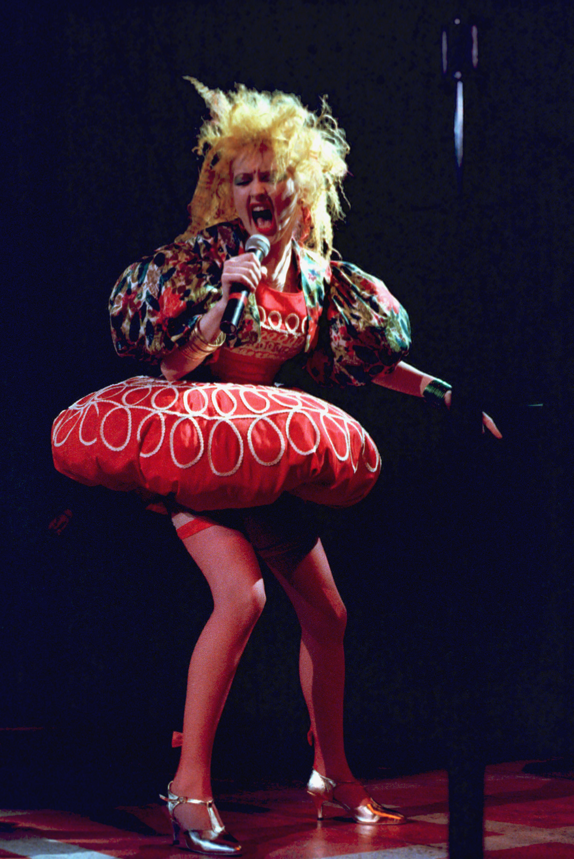 Next picture →. Singer Cyndi Lauper performs at the Madison Square Garden d...
