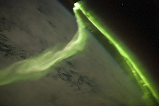 A photo of the aurora australis taken during a geomagnetic storm from the International Space Station  on May 29, 2010. (Photo by Reuters/ISS Crew Earth Observations experiment and Image Science & Analysis Laboratory, Johnson Space Center)