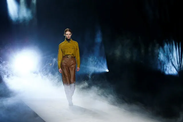 A model presents a creation from the Alberta Ferretti Fall/Winter 2021/2022 women's collection digital show during Fashion Week in Milan, Italy, February 22, 2021. (Photo by Alessandro Garofalo/Reuters)