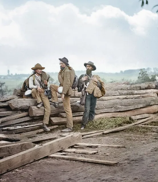 Three Confederate prisoners, Gettysburg, 1863.