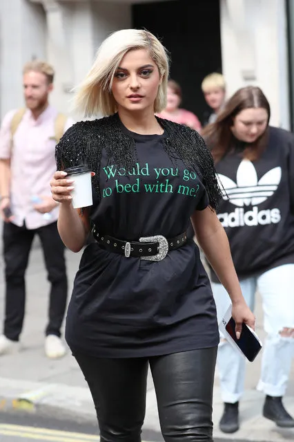 Bebe Rexha seen leaving KISS FM UK radio studios on July 11, 2019 in London, England. (Photo by Neil Mockford/GC Images)