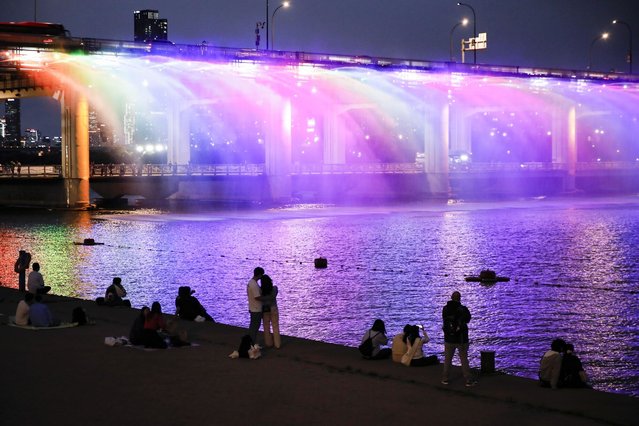 Banpo Rainbow Bridge over Han river in Seoul, South Korea, on Friday, May 31, 2024. South Korea will release gross domestic product (GDP) figures on June 5. (Photo by Woohae Cho/Bloomberg)