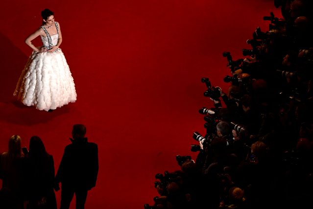 US actress and Berlinale Jury President Kristen Stewart poses for photographers as she arrives on the red carpet for the premiere of the film “She Came To Me” presented in the Berlinale Special Gala section, that opens the Berlinale, Europe's first major film festival of the year, on February 16, 2023 in Berlin. (Photo by John MacDougall/AFP Photo)