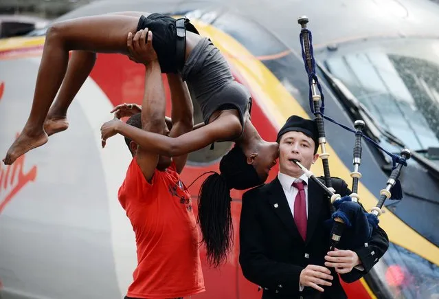 Commonwealth dance group on the right track with Virgin Trains – Photo call at Glasgow Central Station. (Photo by Daily Record)