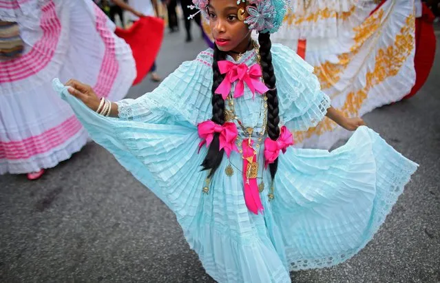 Revelers participate in the annual West Indian Day parade held on September 1, 2014 in the Brooklyn borough of New York City. (Photo by Yana Paskova/Getty Images)