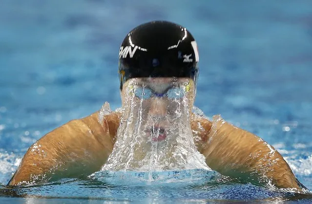 Bronze medallist Yasuhiro Koseki of Japan competes in the Men's 200m Breaststroke final at the Munhak Park Tae-hwan Aquatics Center during the 17th Asian Games in Incheon September 23, 2014. (Photo by Tim Wimborne/Reuters)