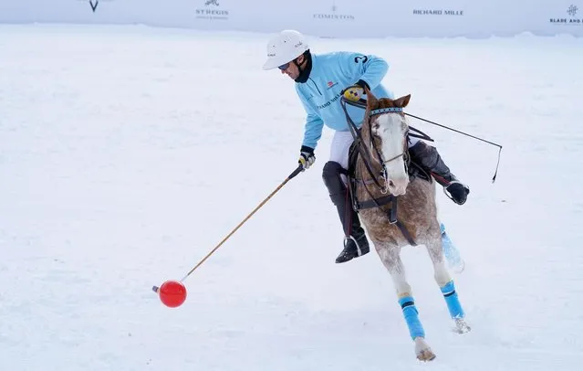 Team Richard Mille and Team NetJets play during the 2022 World Snow Polo Championship at Rio Grande Park on December 21, 2022 in Aspen, Colorado. (Photo by Riccardo Savi/Getty Images For Richard Mille)