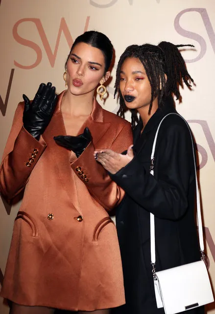 Kendall Jenner and Willow Smith attend Stuart Weitzman Spring Celebration 2019 on February 12, 2019 in New York City. (Photo by Richard Buxo/Splash News and Pictures)