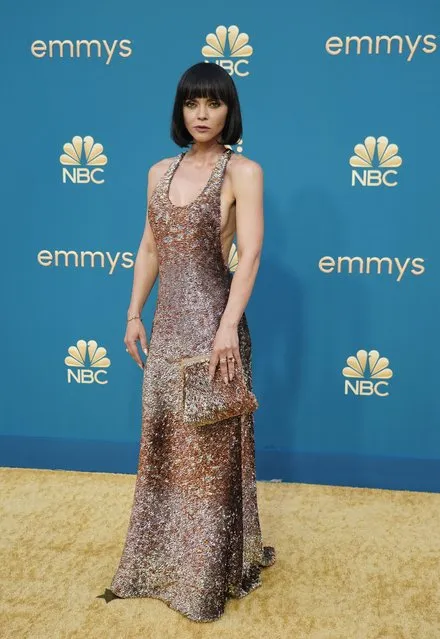 American actress Christina Ricci arrives at the 74th Primetime Emmy Awards on Monday, September 12, 2022, at the Microsoft Theater in Los Angeles. (Photo by Jae C. Hong/AP Photo)