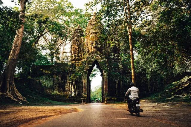One of the 5 gates of Angkor Thom. (Photo by Alex Teuscher/Caters News)