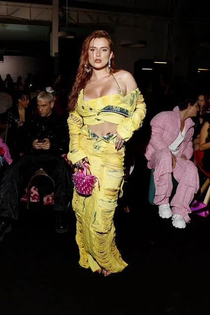 American actress Bella Thorne is seen on the front row of the GCDS fashion show during the Milan Fashion Week Womenswear Fall/Winter 2023/2024 on February 23, 2023 in Milan, Italy. (Photo by John Phillips/Getty Images)